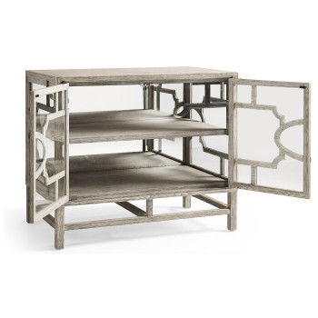 Hewlett Grey Oak Glazed Cabinet