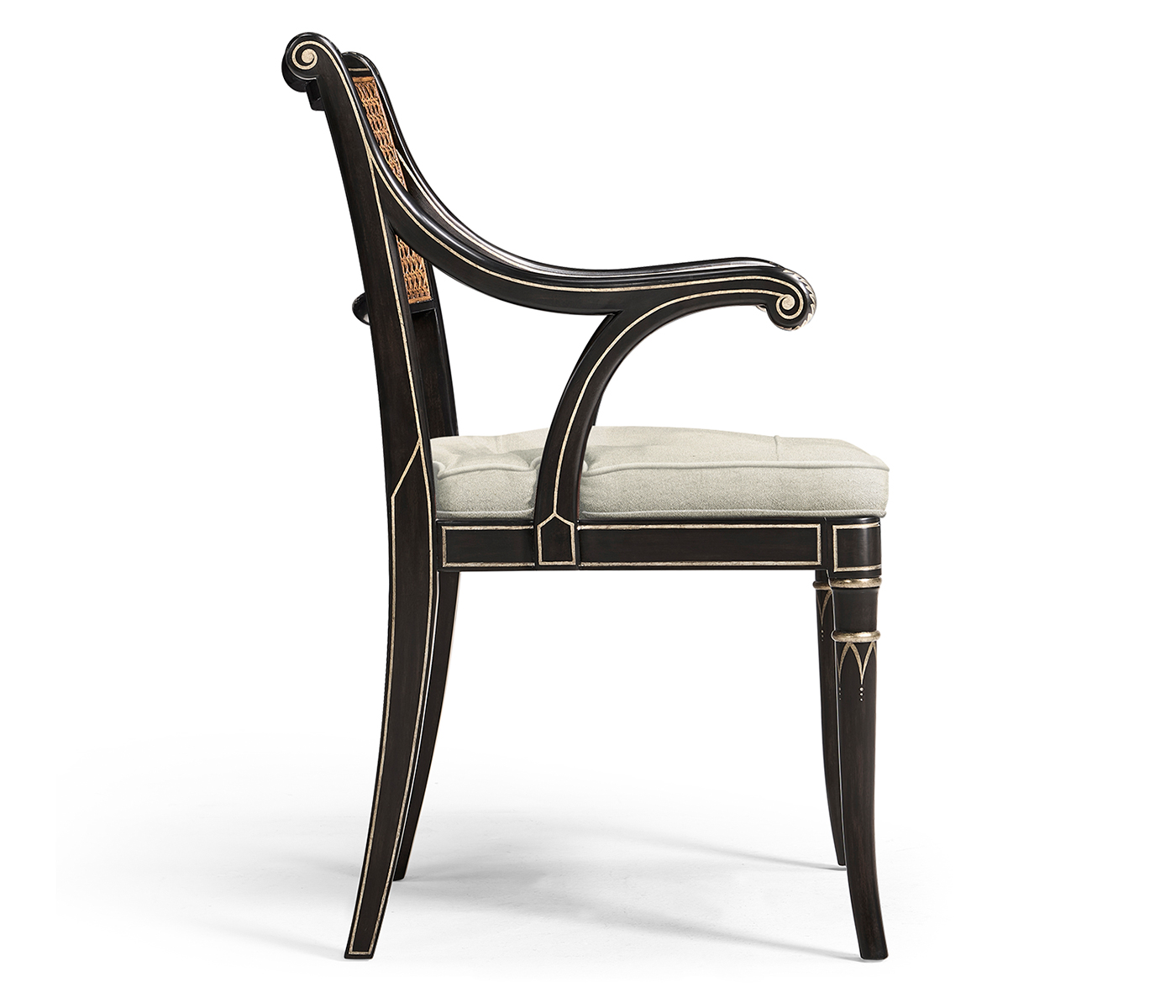 Linden Charcoal Wash Dining Arm Chair