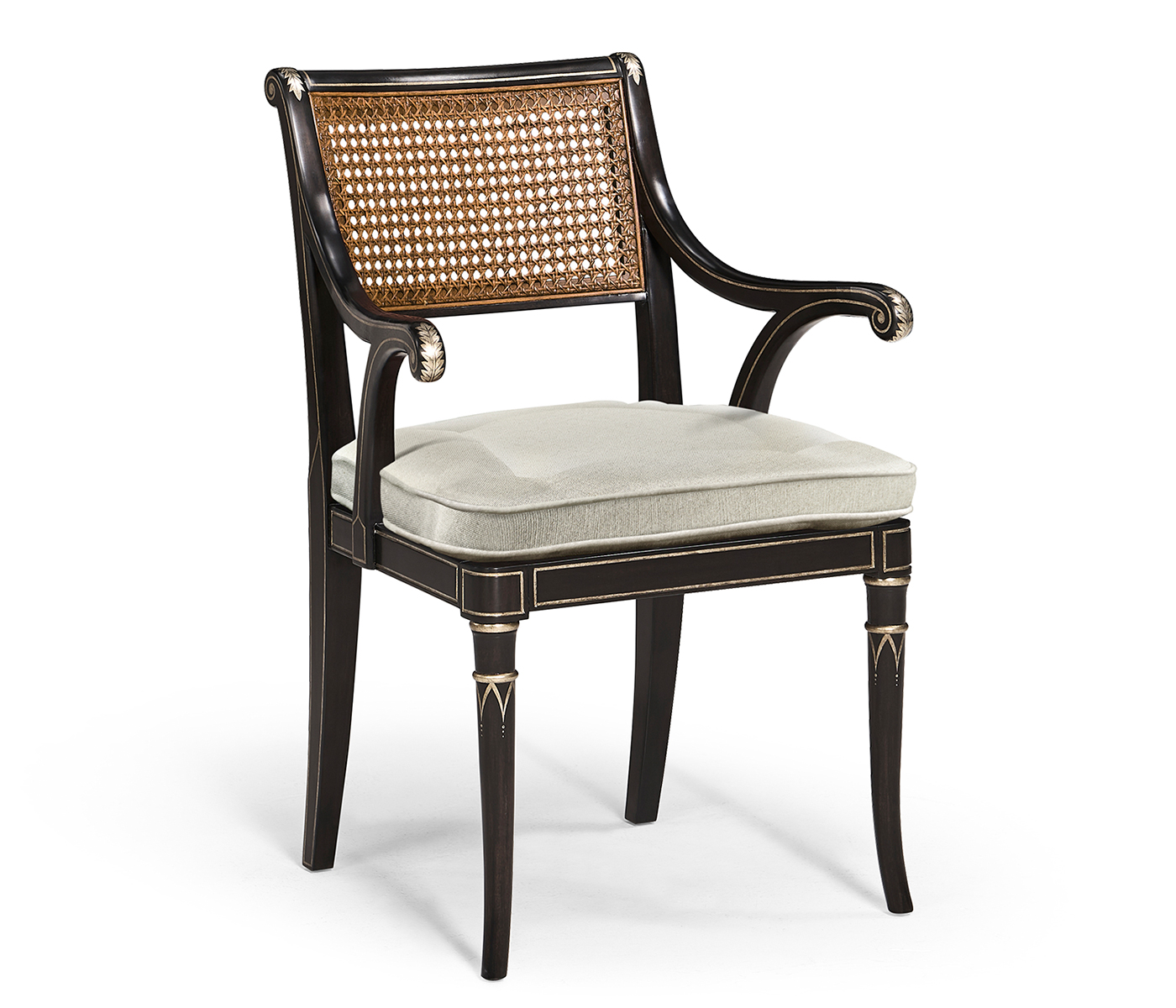 Linden Charcoal Wash Dining Arm Chair