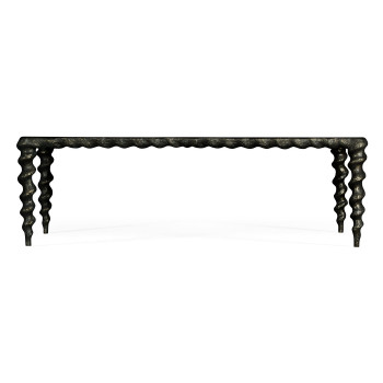 Karinta Antique Brass Coffee Table with Antique Mirror Top