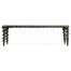 Karinta Antique Brass Coffee Table with Oyster Veneer Top