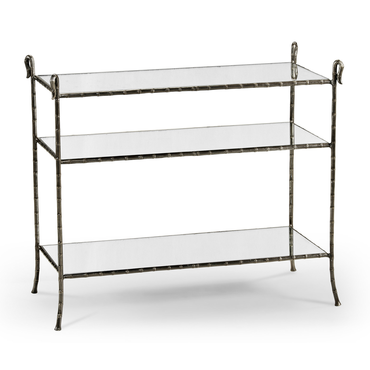 Grotto Three Tier Antique Brass Console