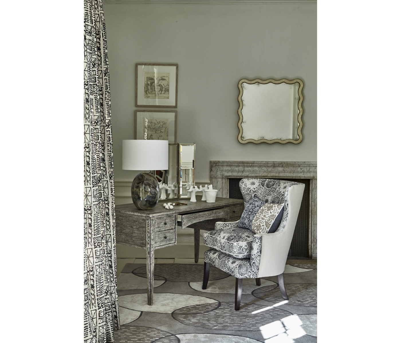 Keste Square Silver Mirror