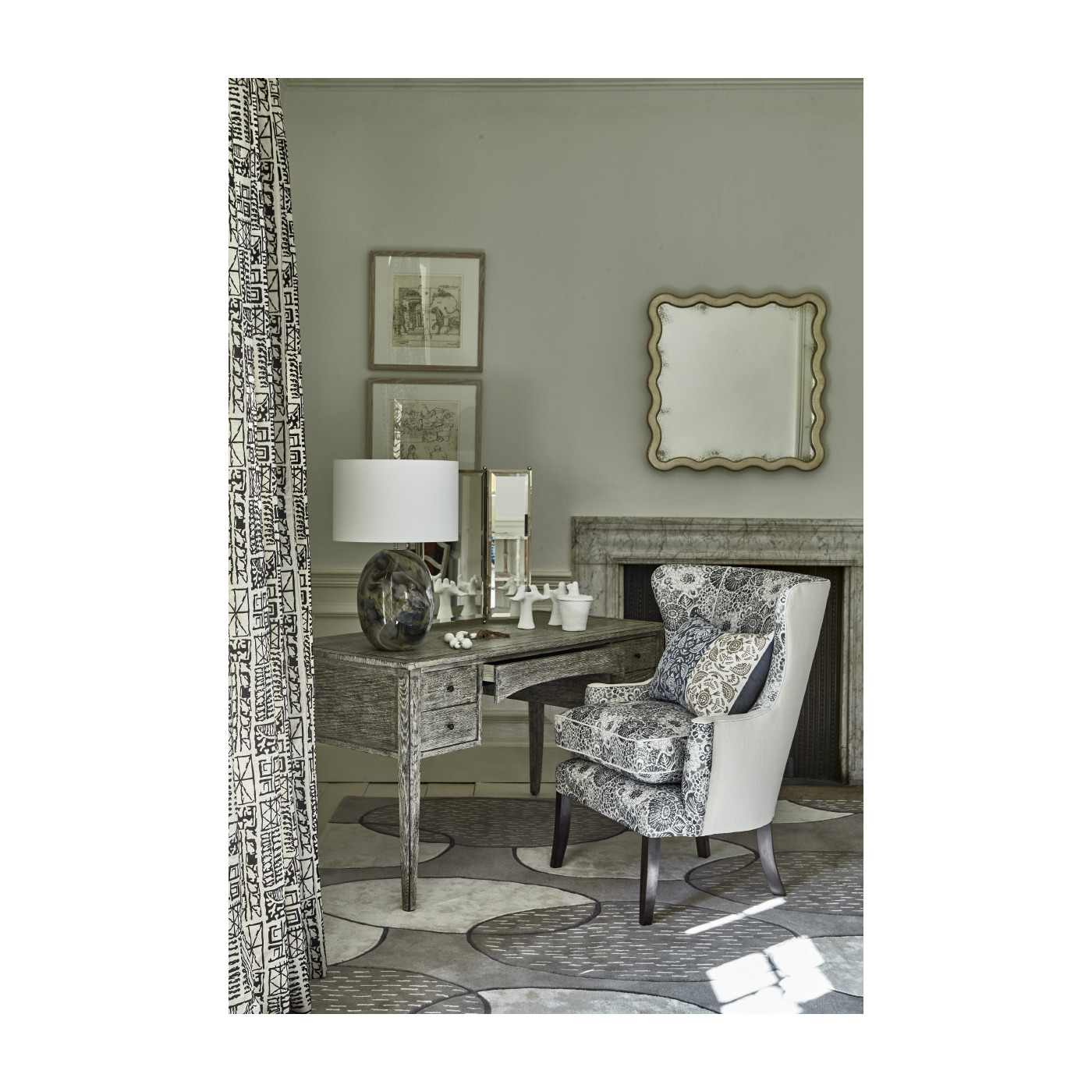 Keste Square Silver Mirror