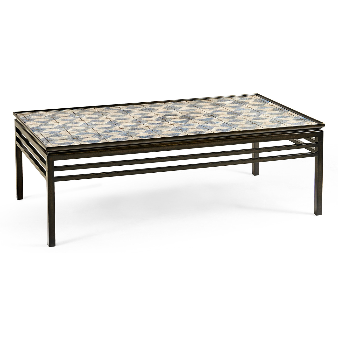 Haygrove White & Blue Marquetry Coffee Table