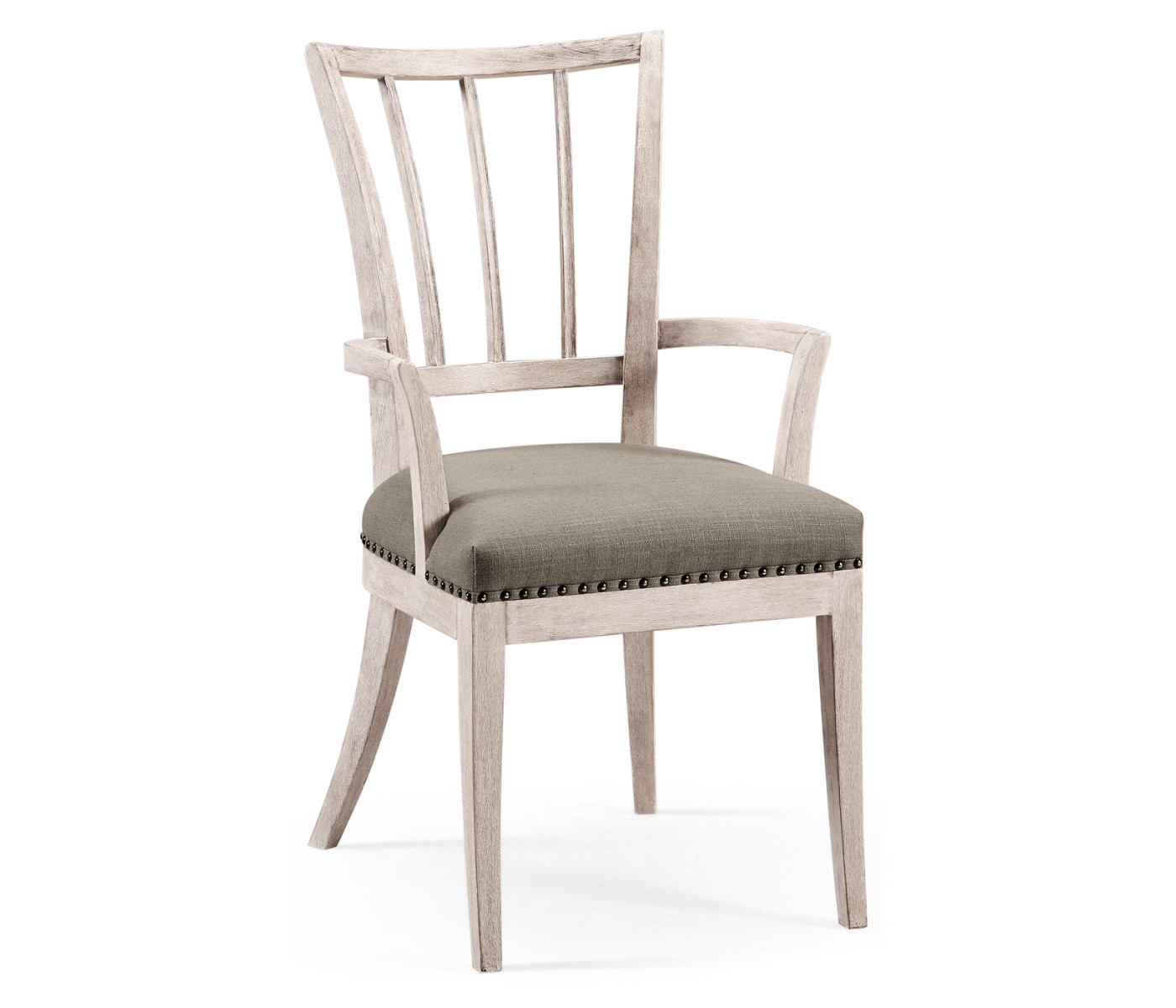 Lucillo Washed Acacia Carver Arm Chair