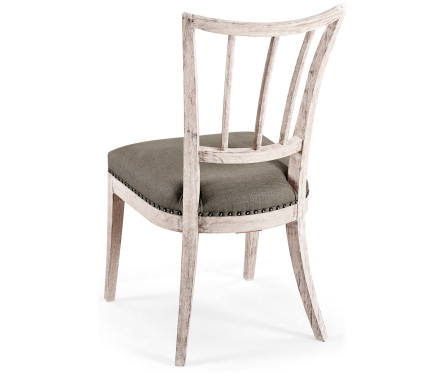 Lucillo Washed Acacia Carver Side Chair