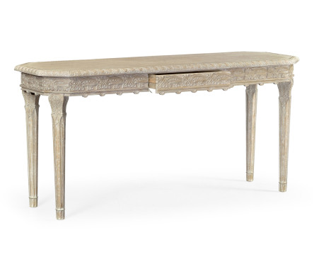 Bellefontaine Venetian White Oak Console Table
