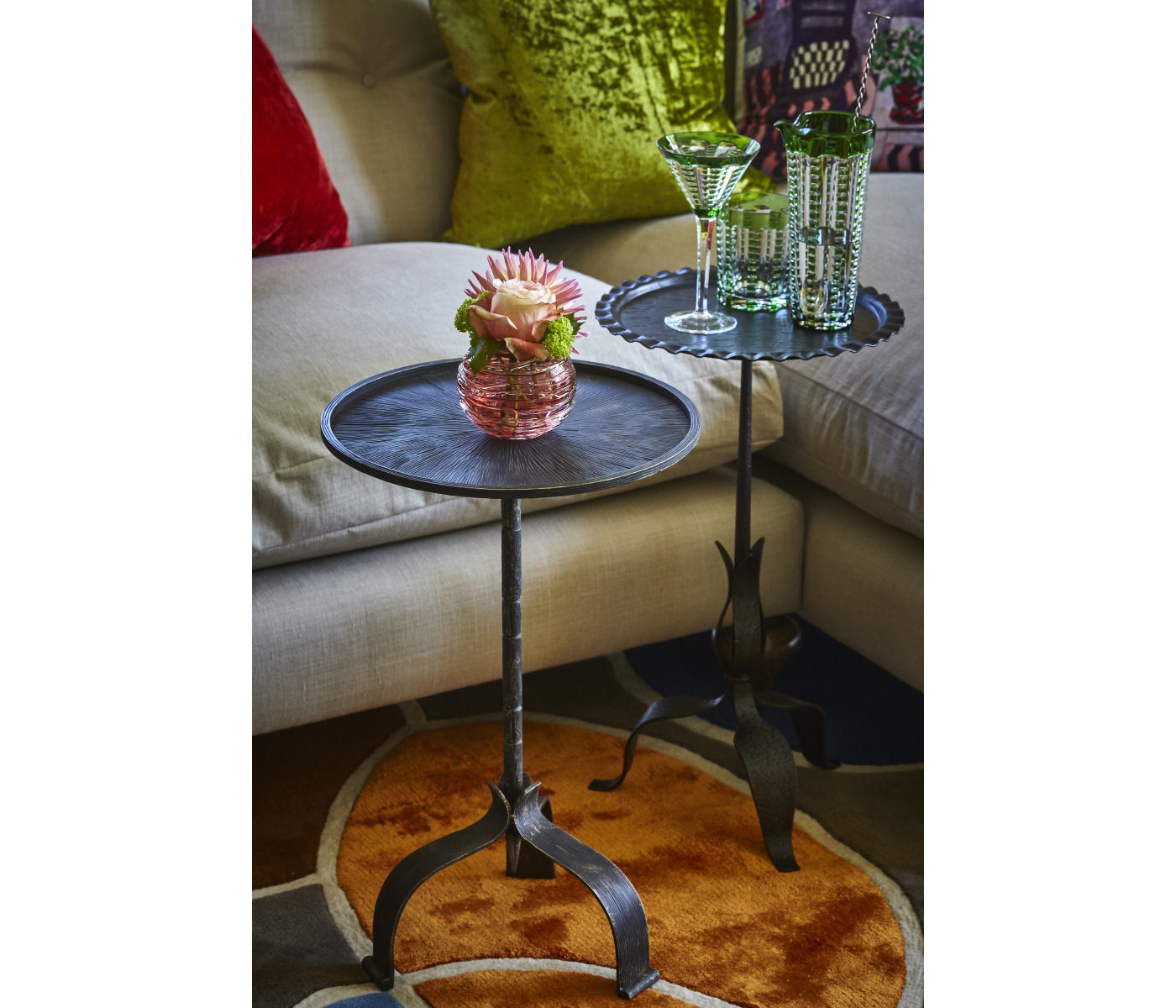 Circular Ida Antique Bronzed Cocktail Table