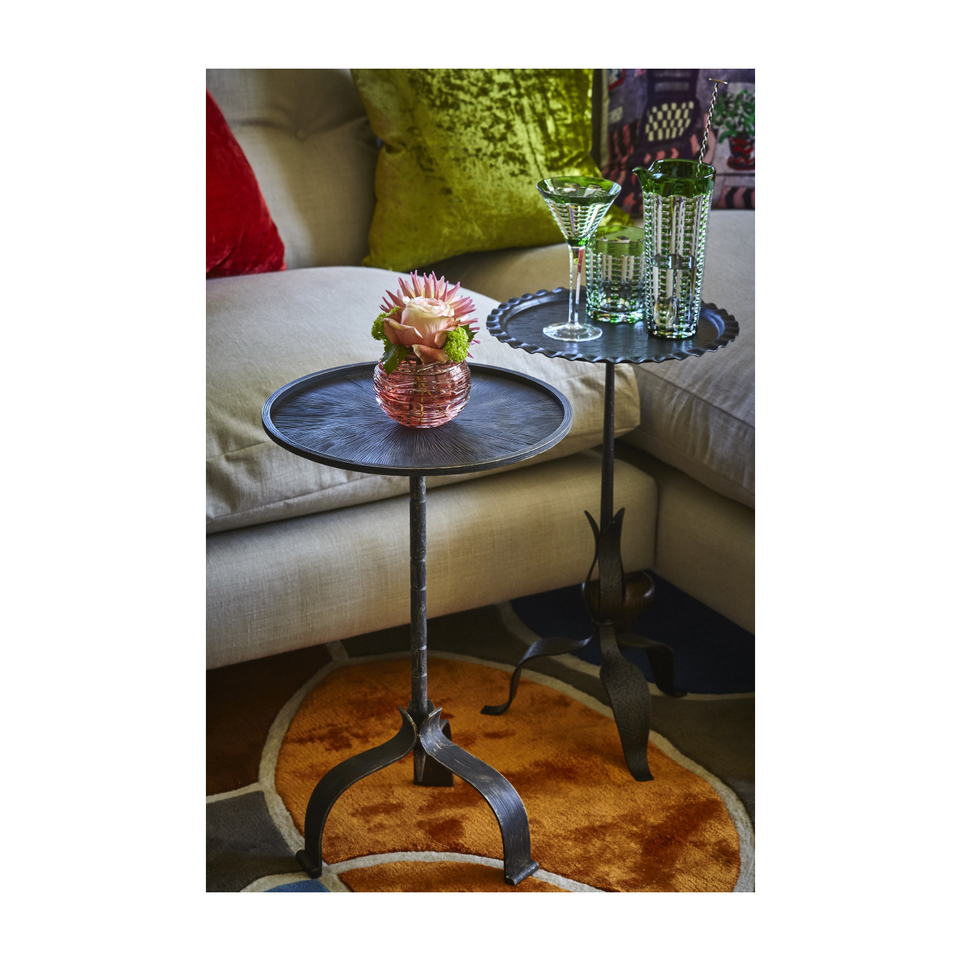 Circular Ida Antique Bronzed Cocktail Table