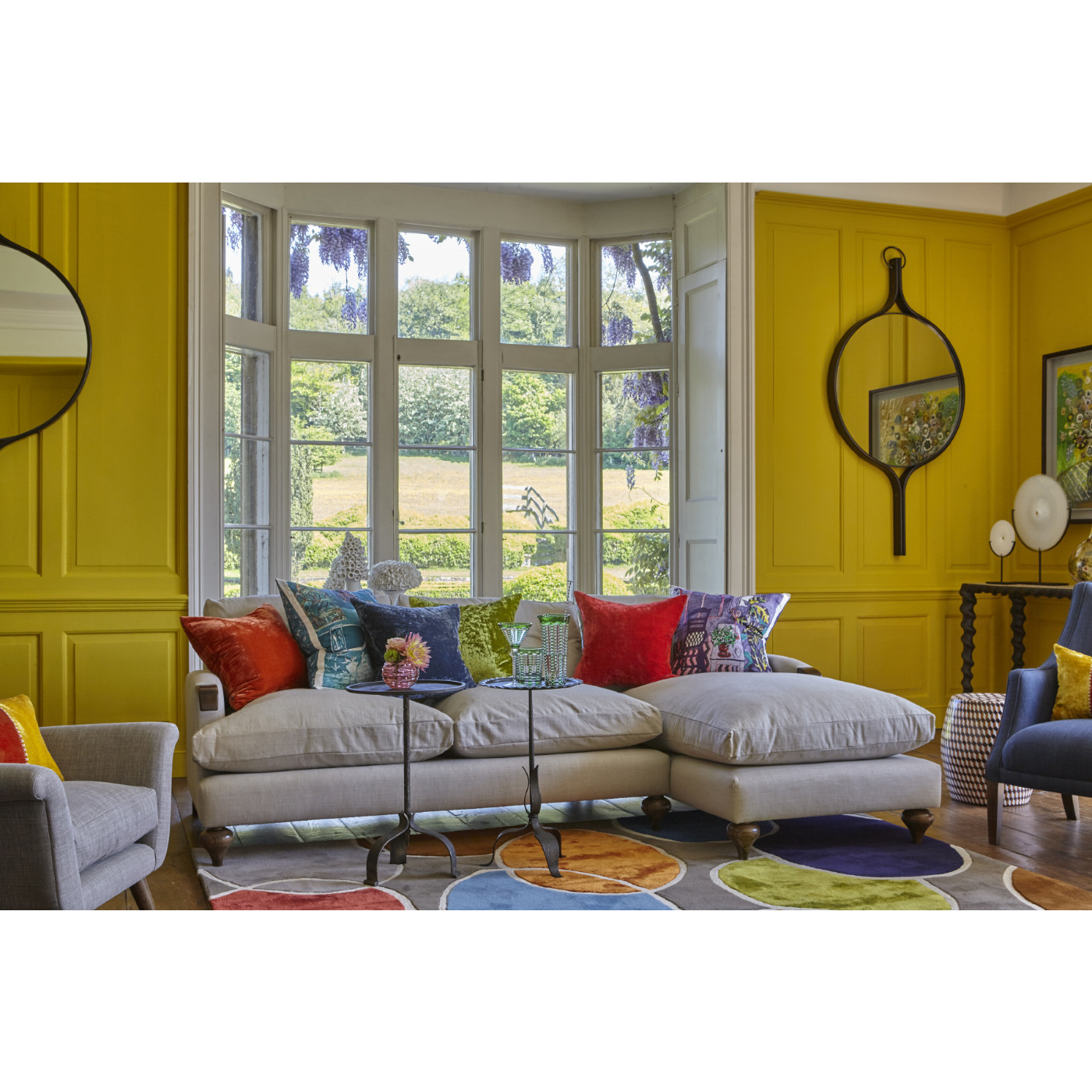 Circular Ida Antique Bronzed Cocktail Table