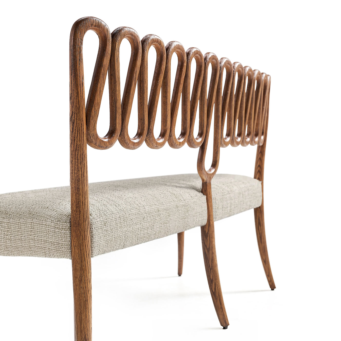 Ampney Toasted Oak Two Seat Bench