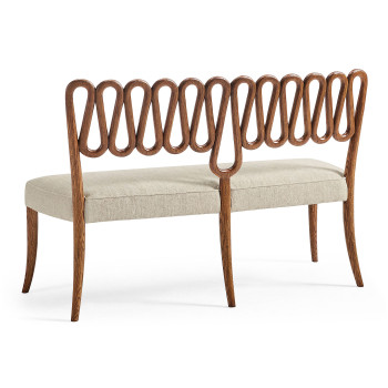 Ampney Toasted Oak Two Seat Bench