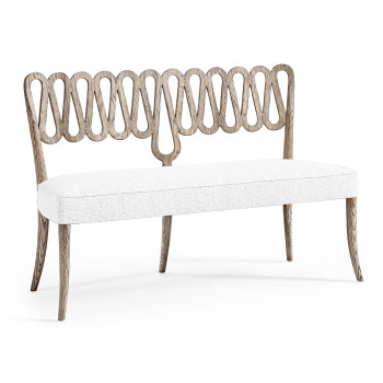 Ampney Grey Oak Two Seat Bench