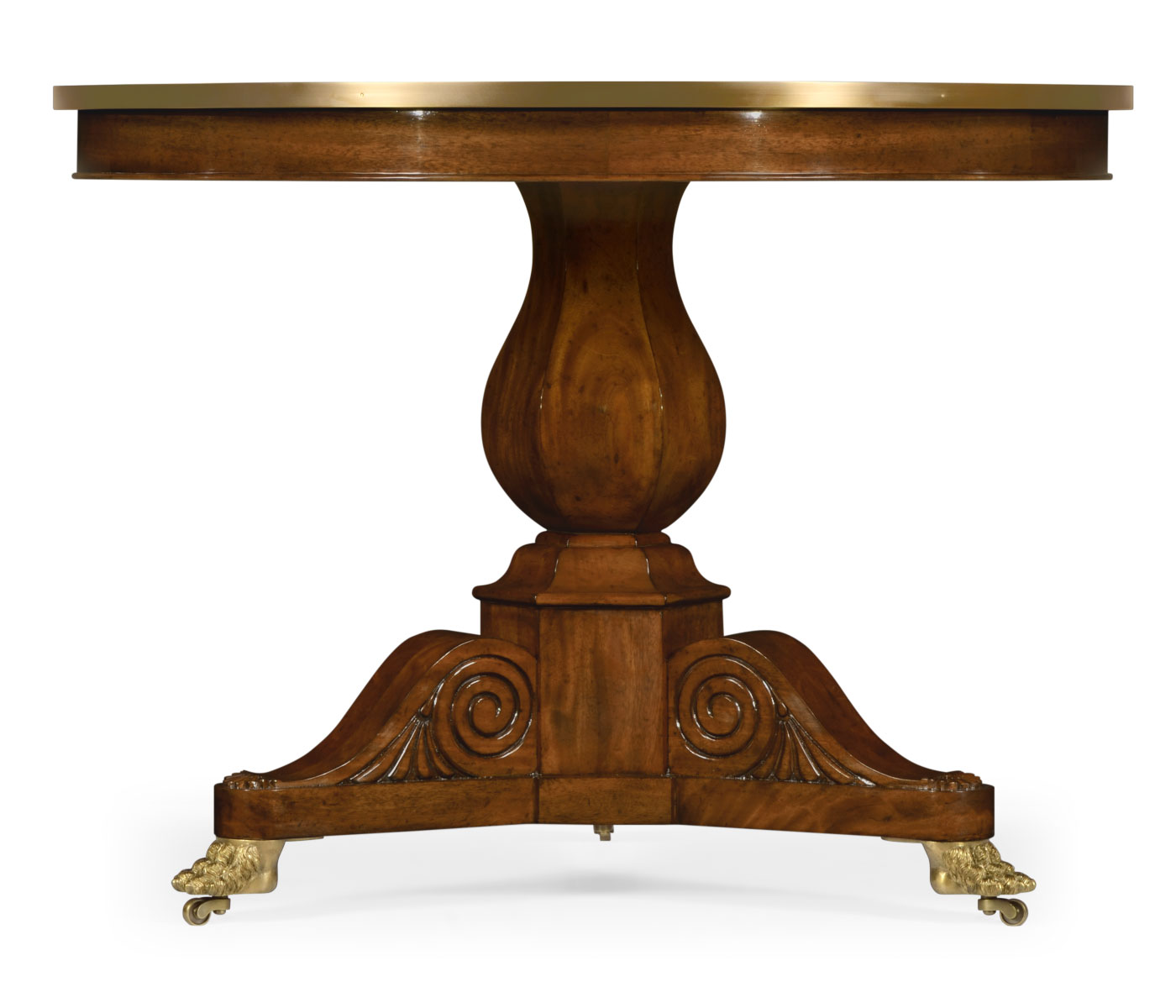 Medium Mahogany & Marquetry Right Hall Tilted Top Centre Table