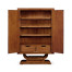 Art Deco Imperial Mahogany & Handpainted Left Salon Cabinet
