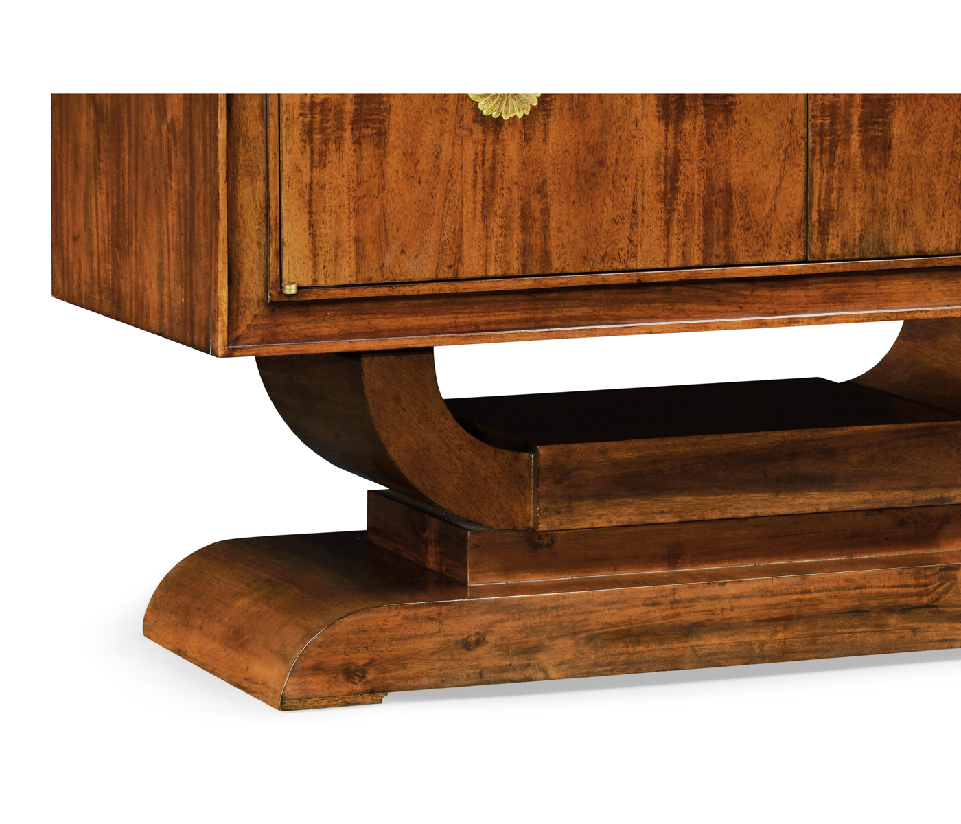 Art Deco Imperial Mahogany & Handpainted Left Salon Cabinet