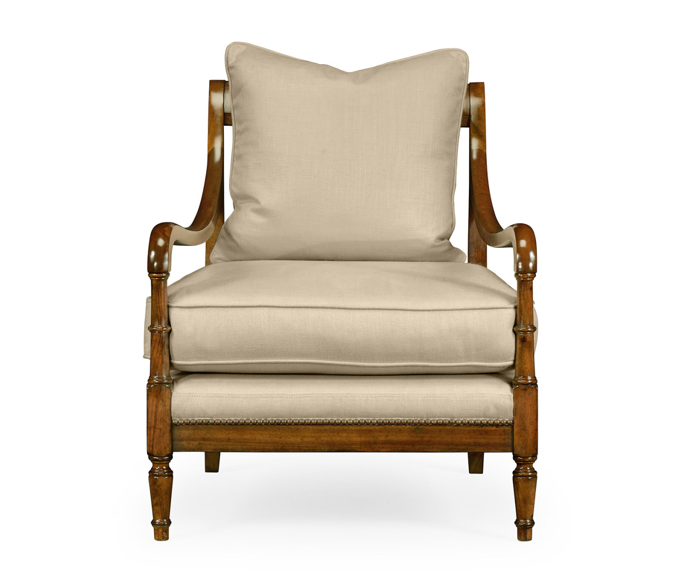 Biedermeier Medium Mahogany Lounge Chair