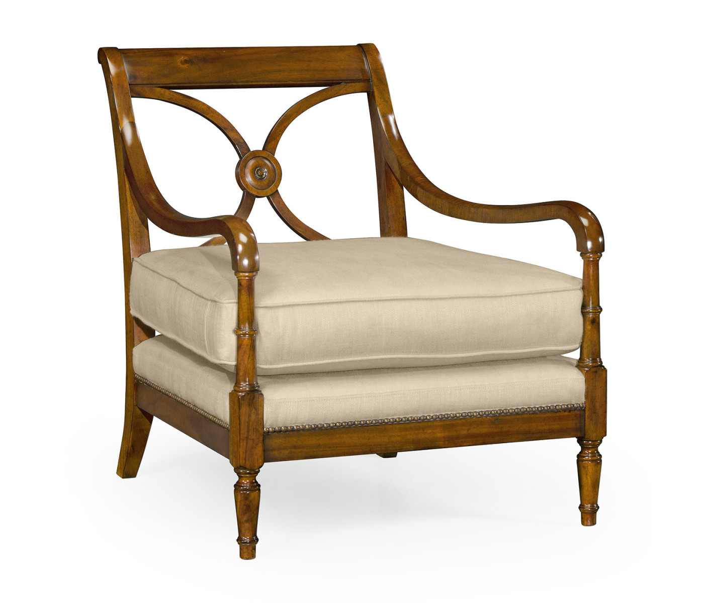 Biedermeier Medium Mahogany Lounge Chair