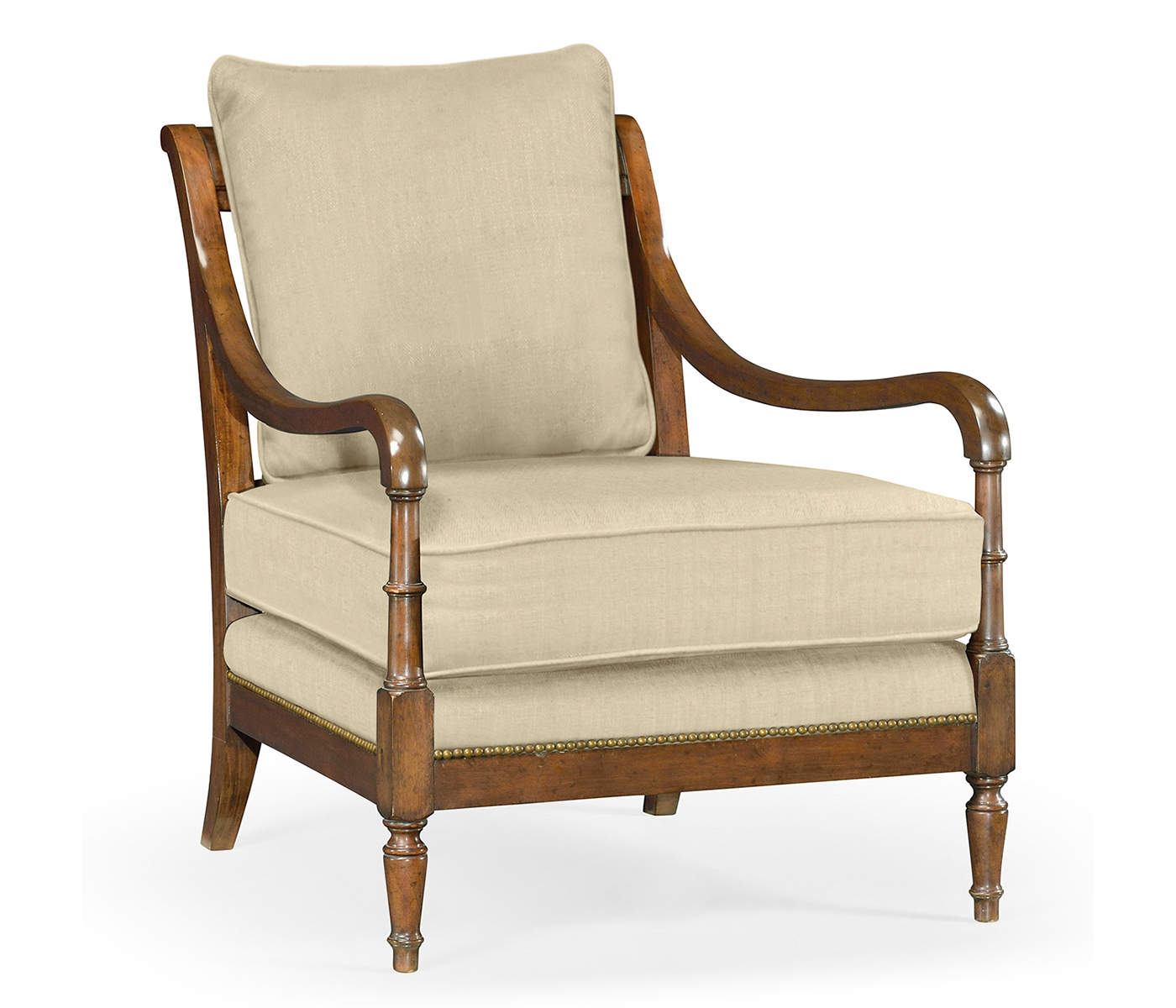 Biedermeier Medium Mahogany Lounge Chair