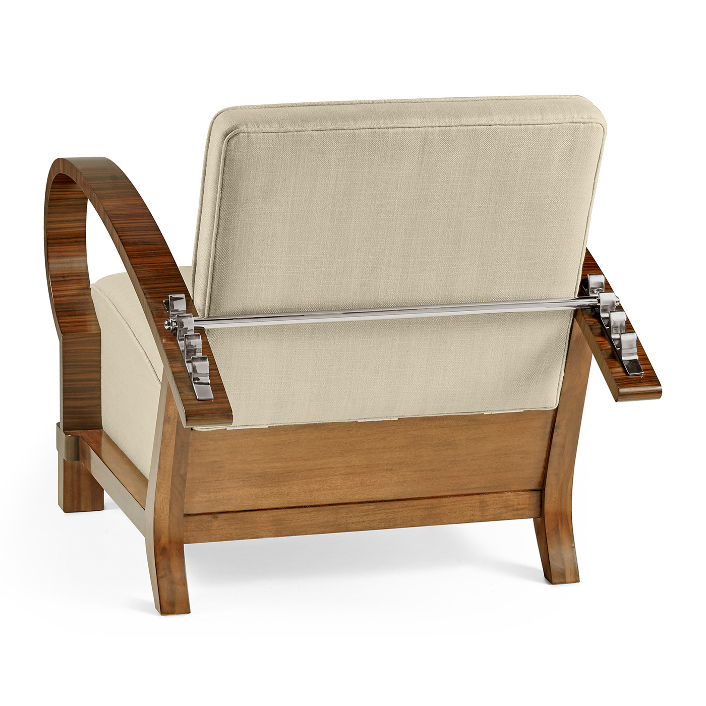 Moderne High Lustre Santos Rosewood Arm Chair