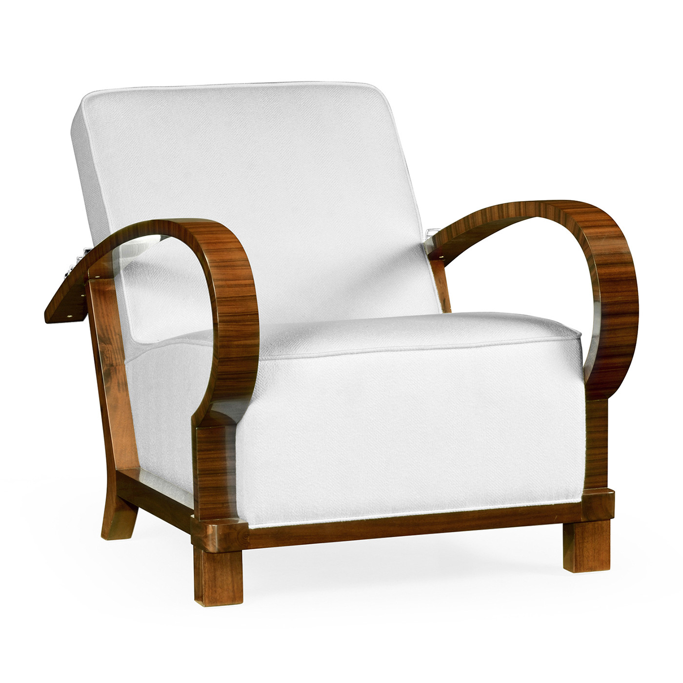 Moderne High Lustre Santos Rosewood Arm Chair