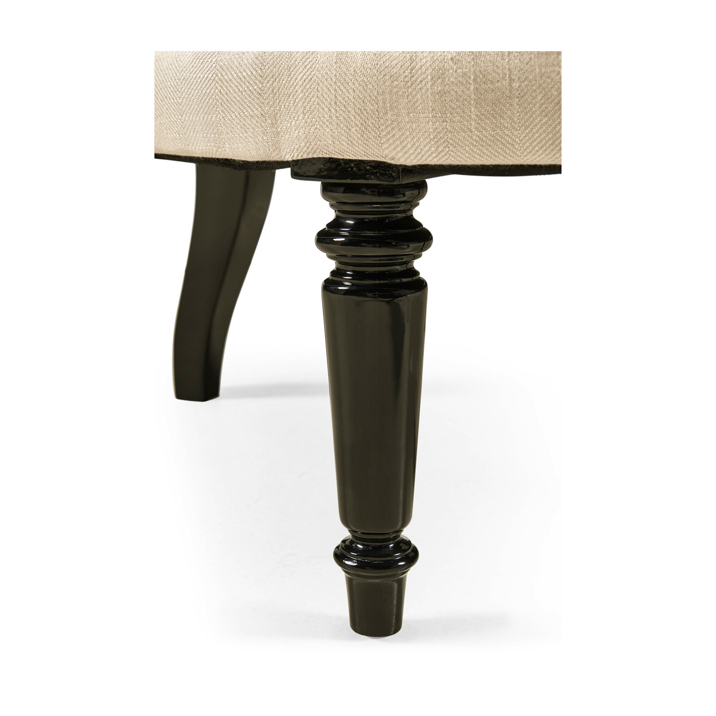 Napoleon III Black Slipper Chair