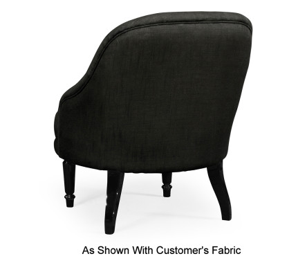 Napoleon III Black Slipper Chair