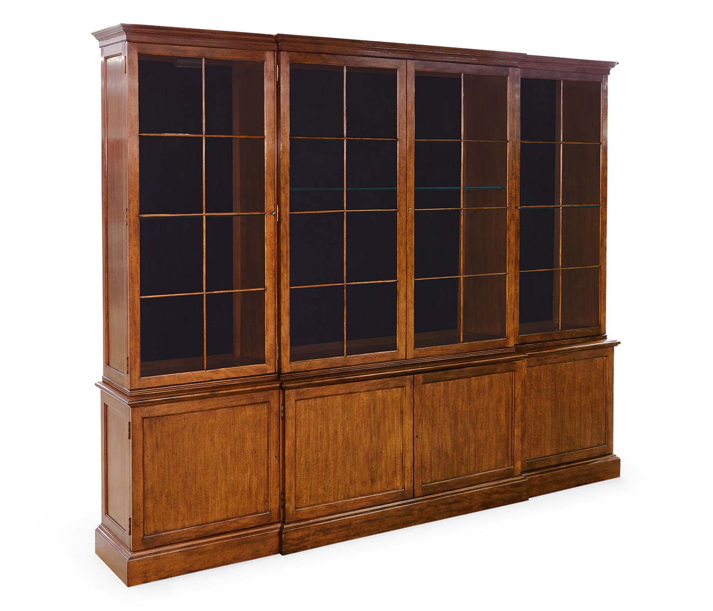 Large George III Imperial Mahogany Bookcase Cabinet