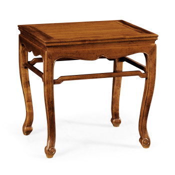 Imperial Mahogany Cabriole Leg Chinese End Table