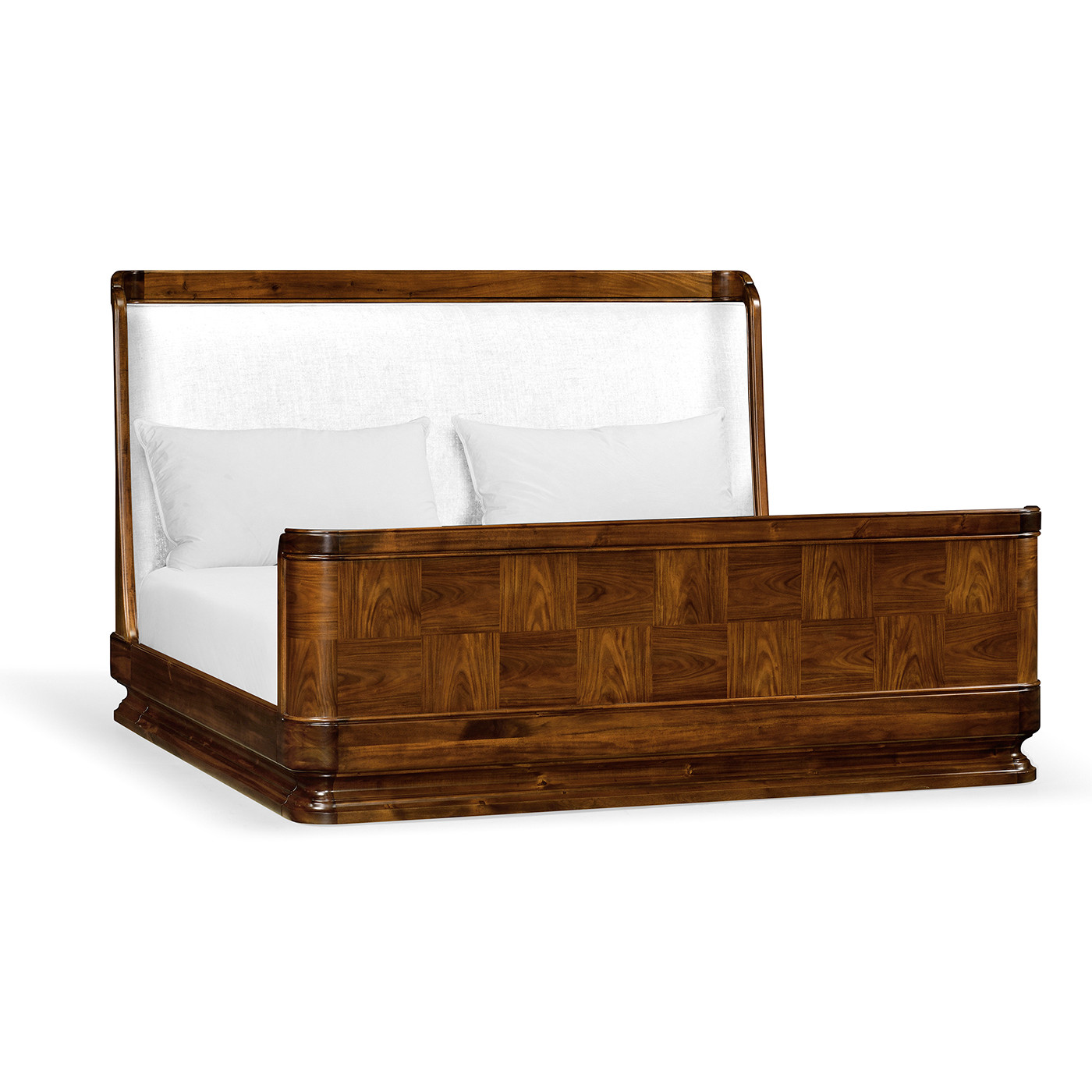 Moderne High Lustre Santos Rosewood Cali King Bed
