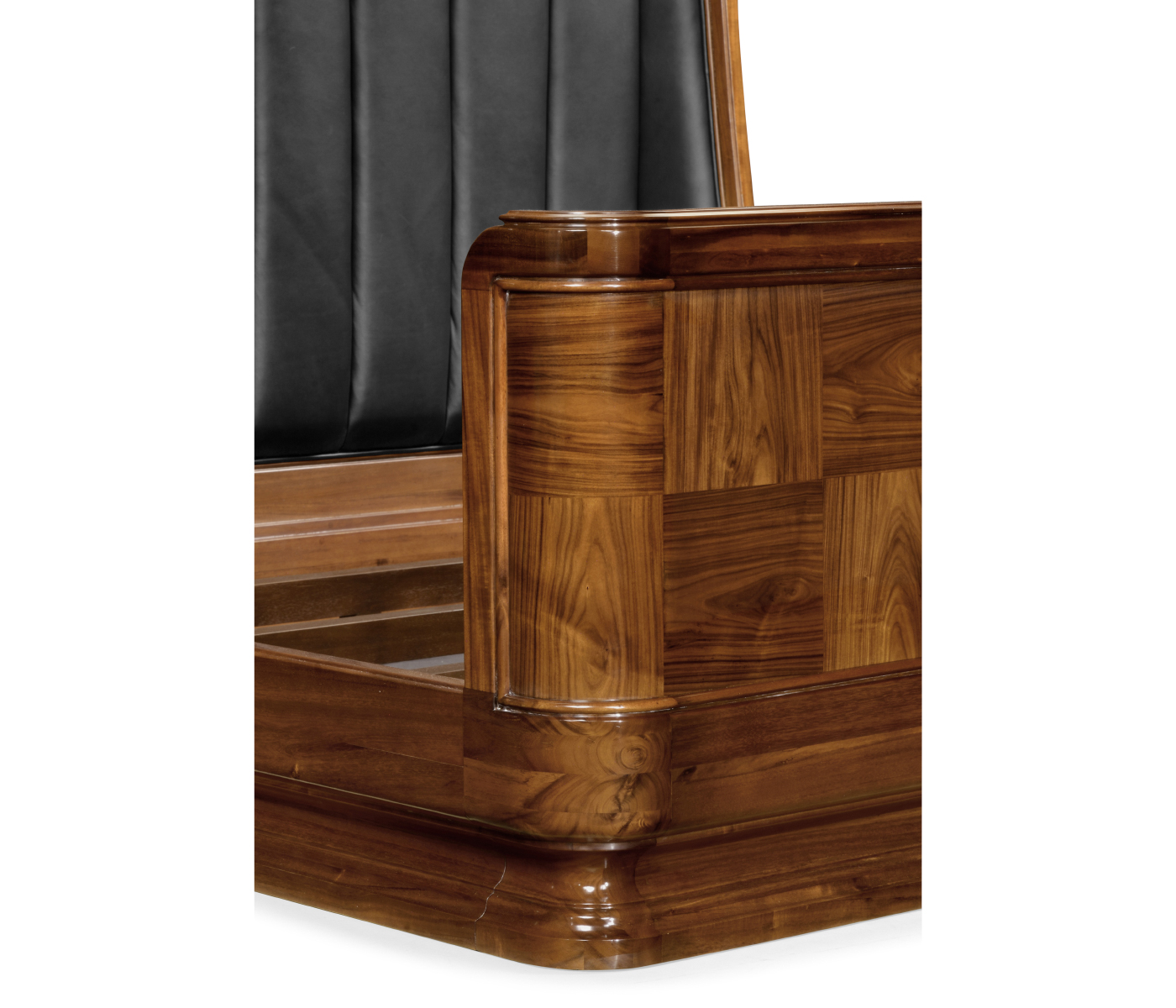 Moderne High Lustre Santos Rosewood Cali King Bed