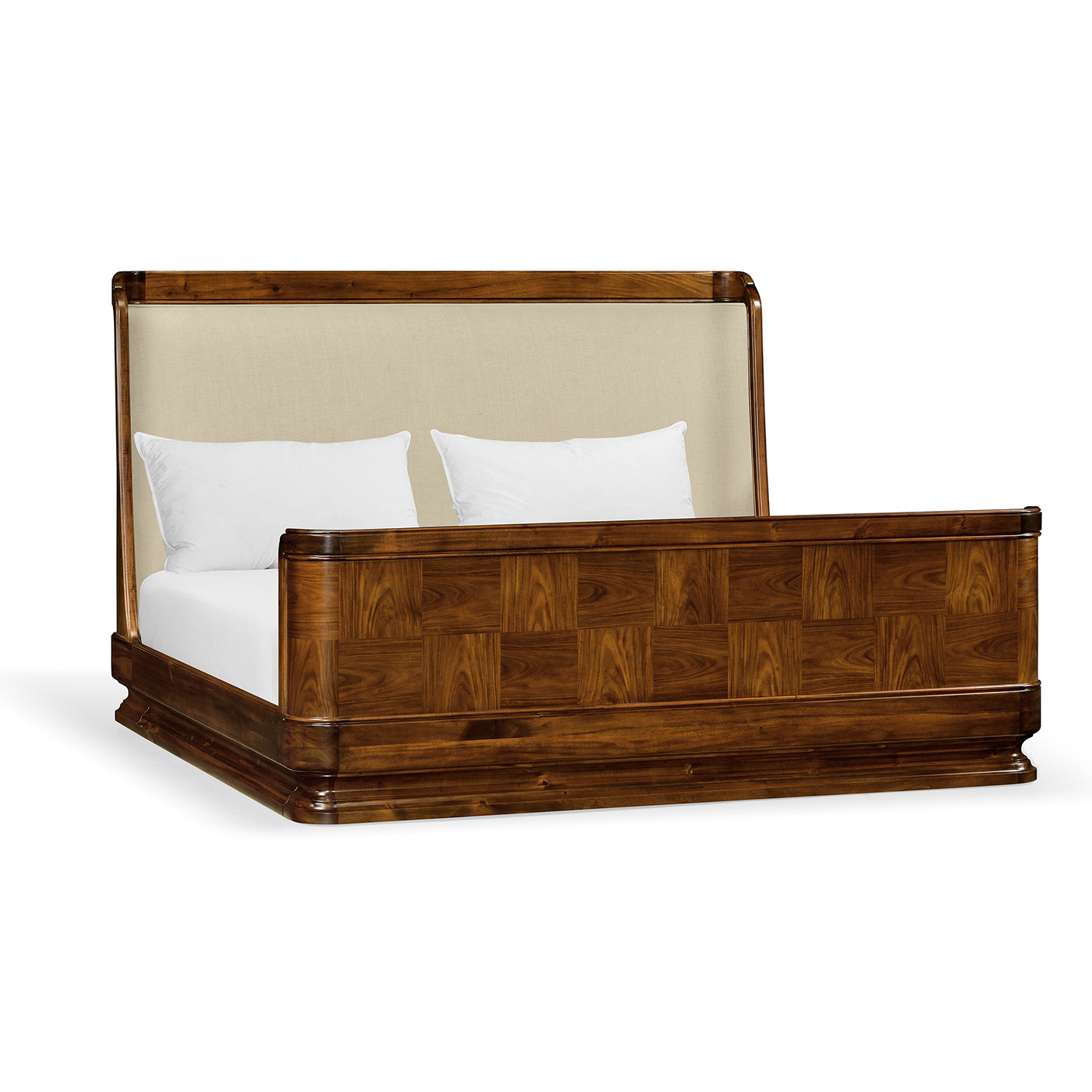 Moderne High Lustre Santos Rosewood UK King Bed