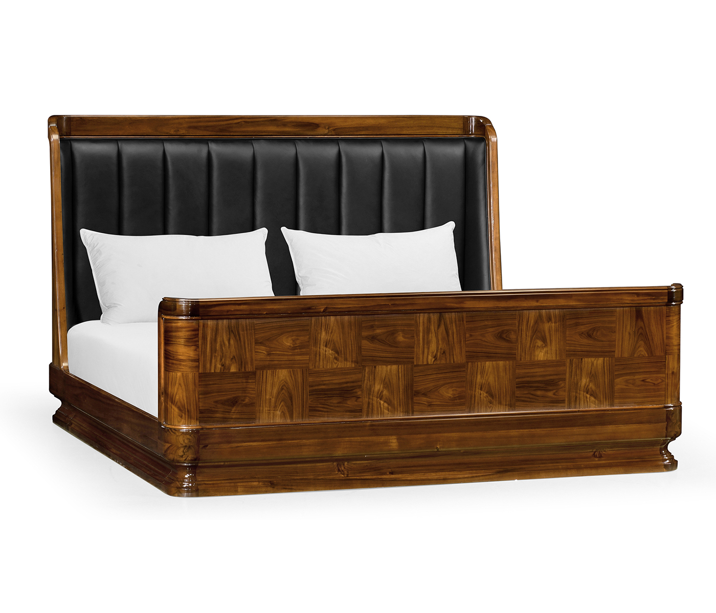 Moderne High Lustre Santos Rosewood UK King Bed