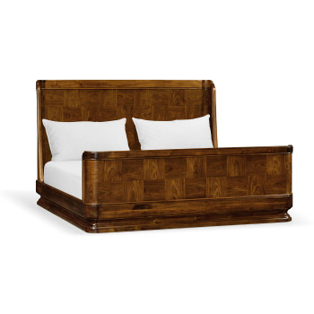 Moderne High Lustre Santos Rosewood UK King Bed