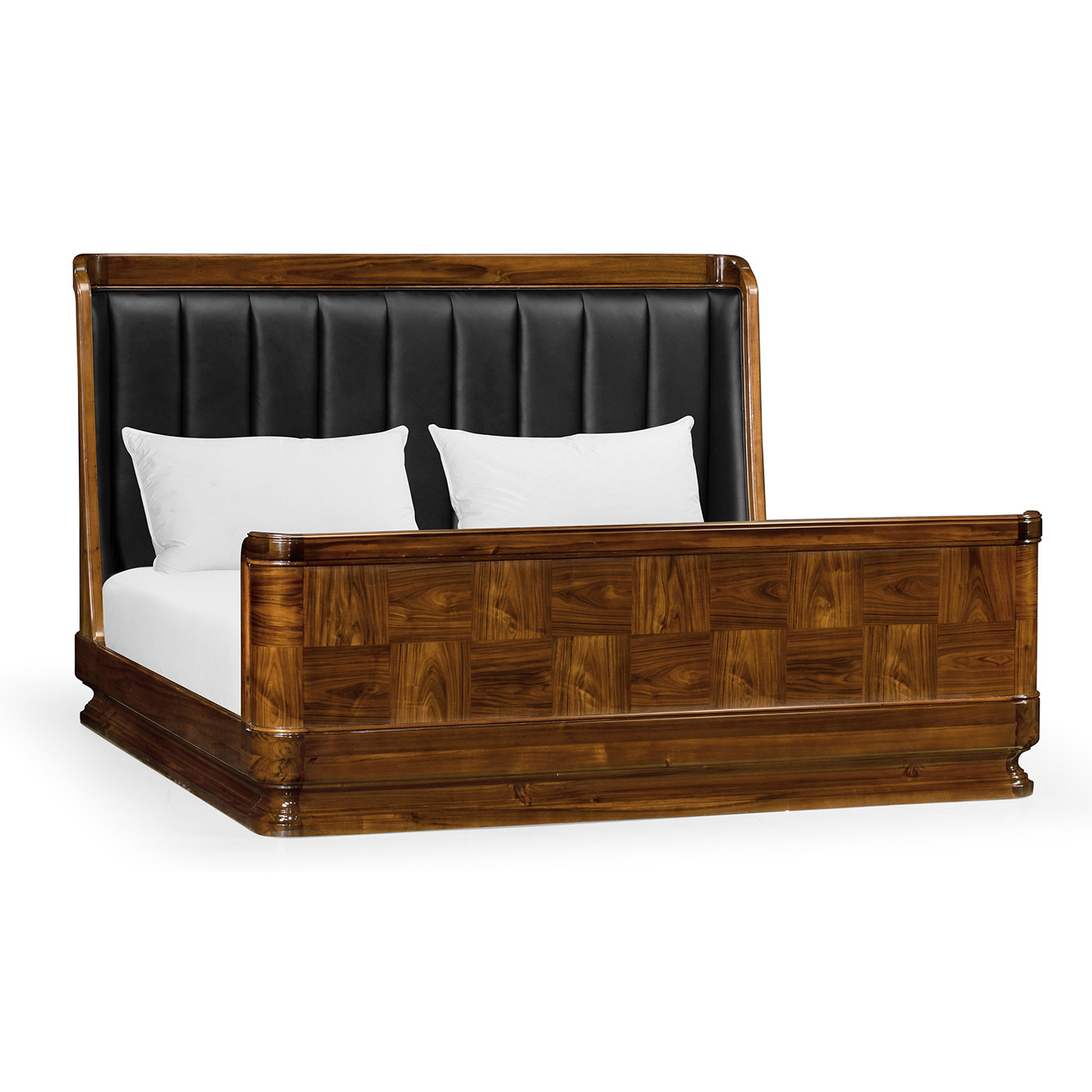 Moderne High Lustre Santos Rosewood UK Queen Bed