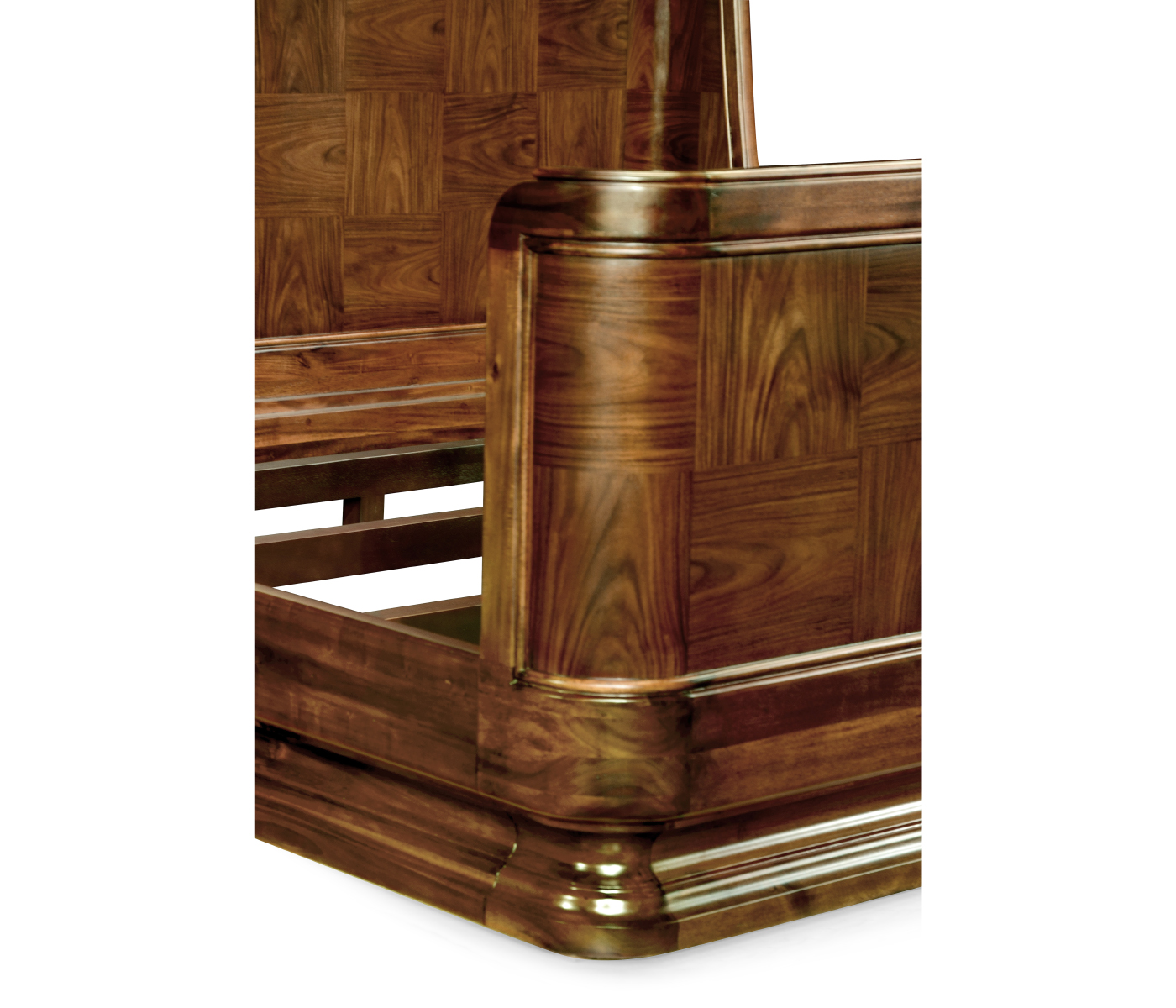 Moderne High Lustre Santos Rosewood UK Queen Bed