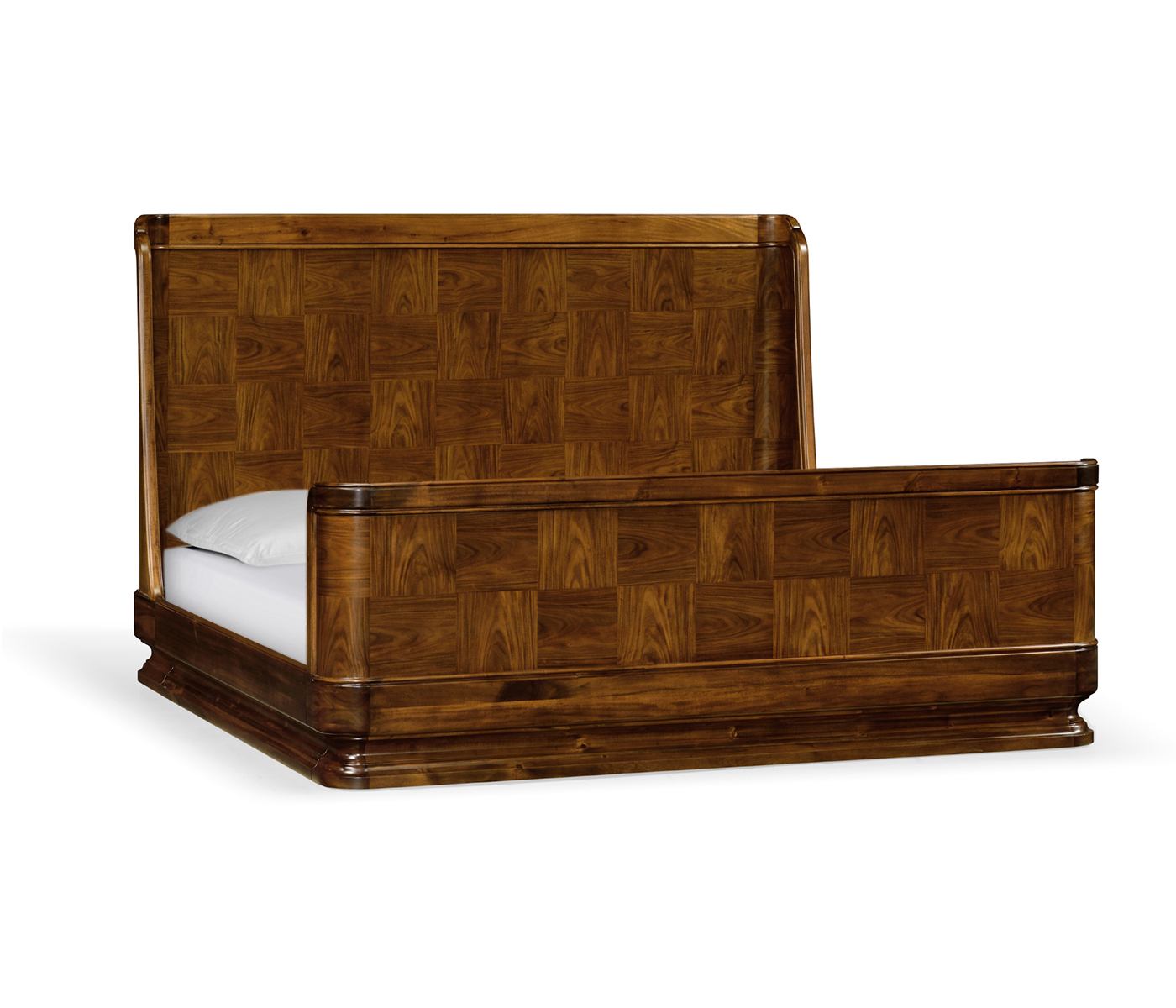 Moderne High Lustre Santos Rosewood UK Queen Bed