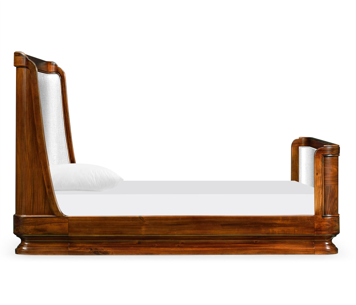 Moderne High Lustre Santos Rosewood US Queen Bed