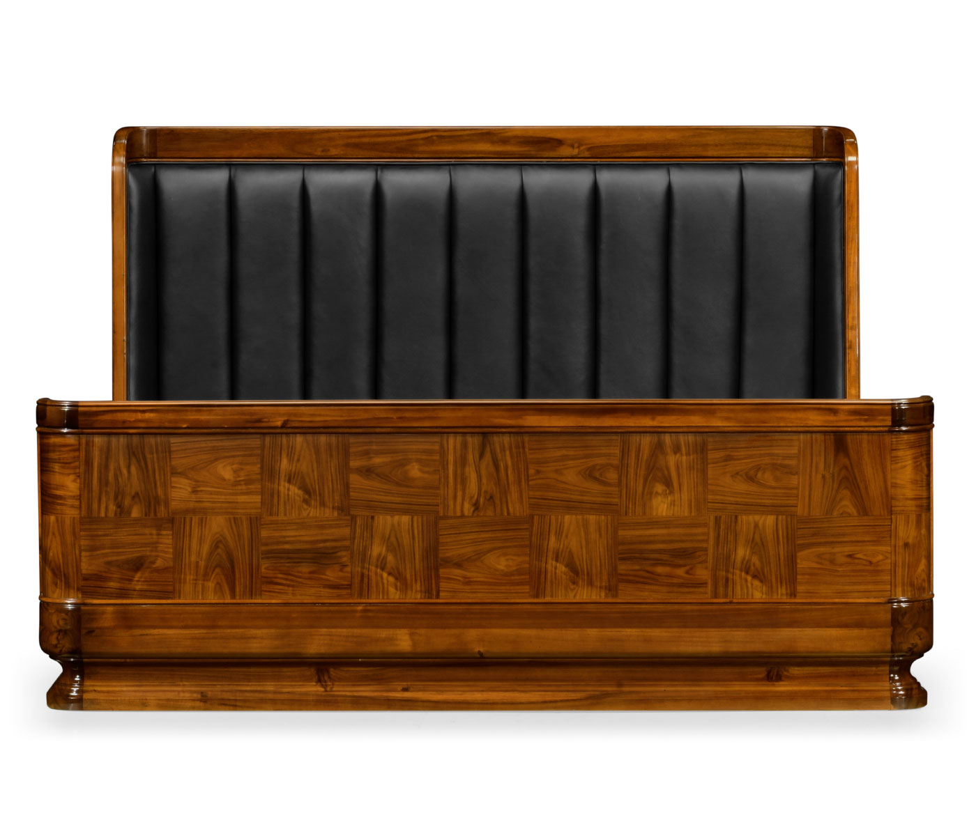 Moderne High Lustre Santos Rosewood US Queen Bed