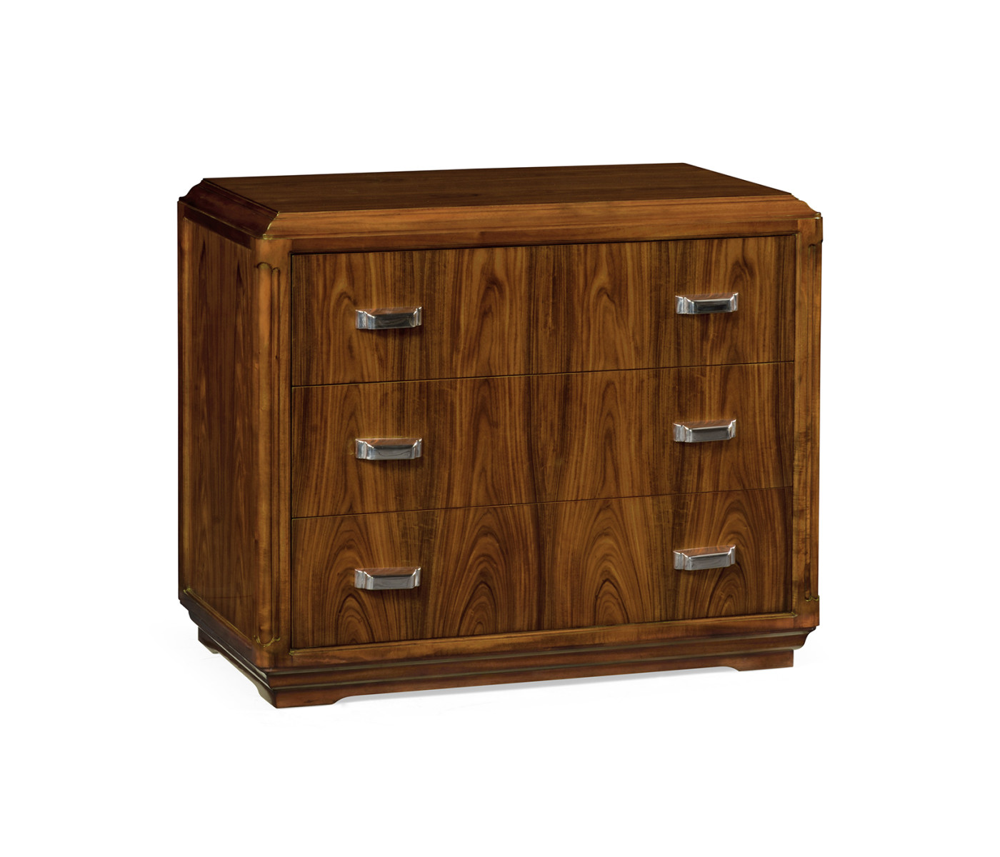 Moderne High Lustre Santos Rosewood Bedside Chest
