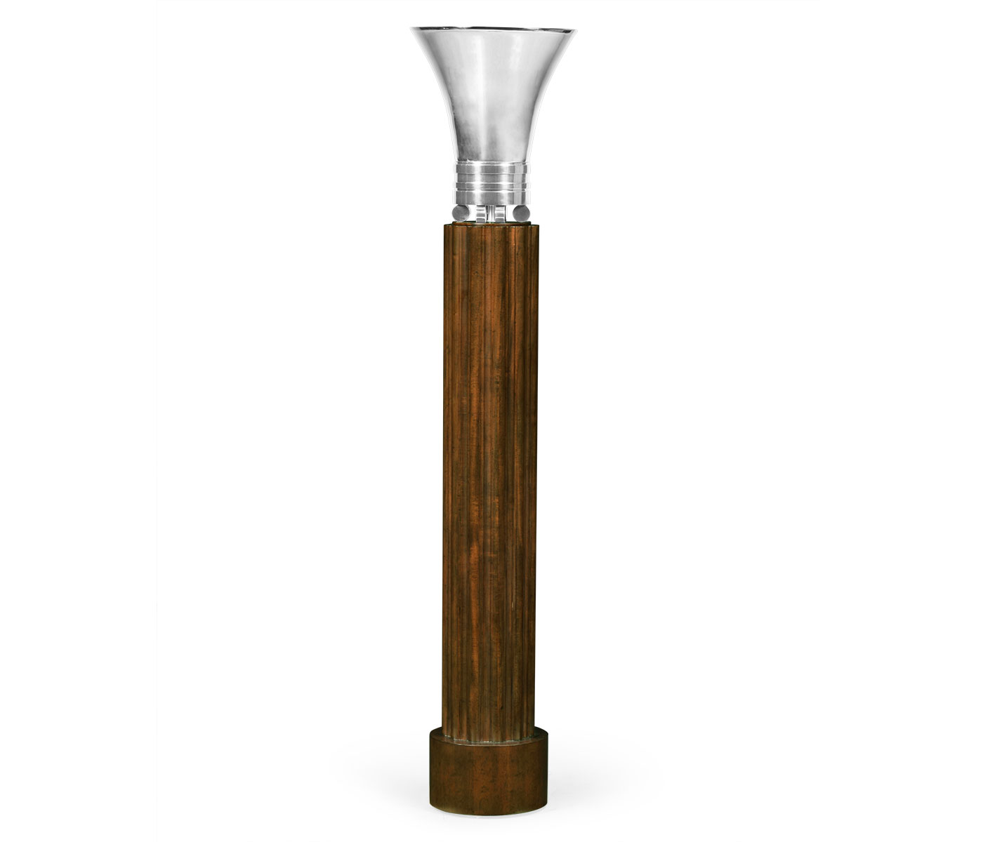 Trumpet Art Deco Walnut Torchere