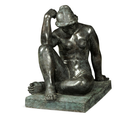 Art Deco Nude Female Left Sculpture