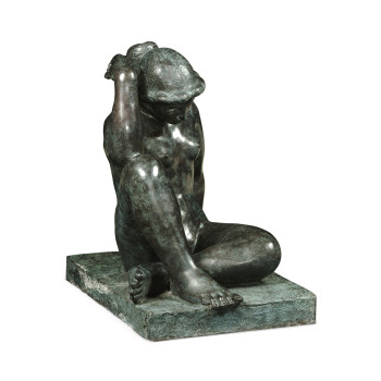 Art Deco Nude Female Left Sculpture