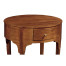 Biedermeier Imperial Mahogany Drum Table with Small Drawer