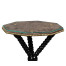 Black Edwardian Campaign Side Table with Glass Top