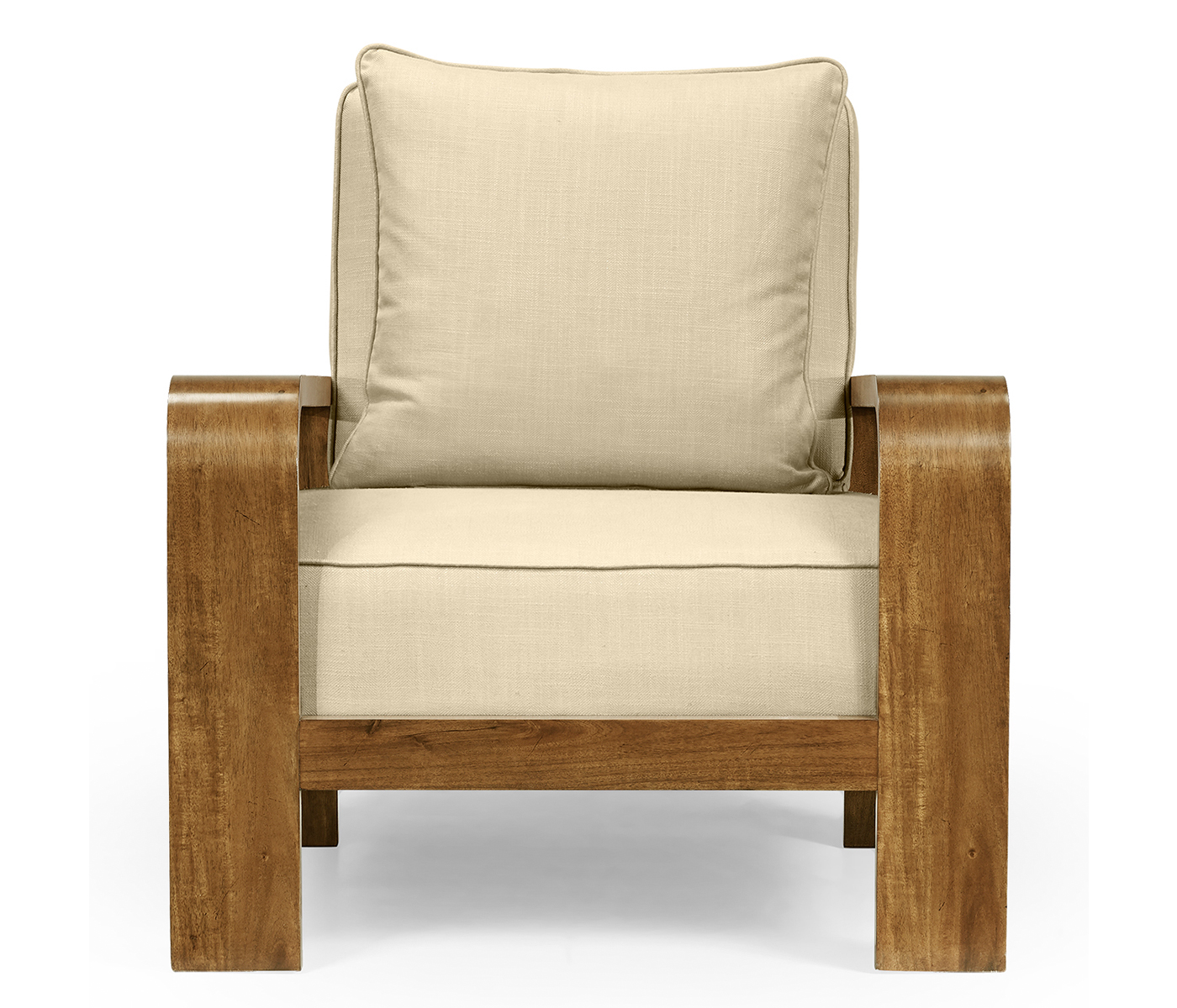 Moderne Medium Brown Elm Lounge Chair