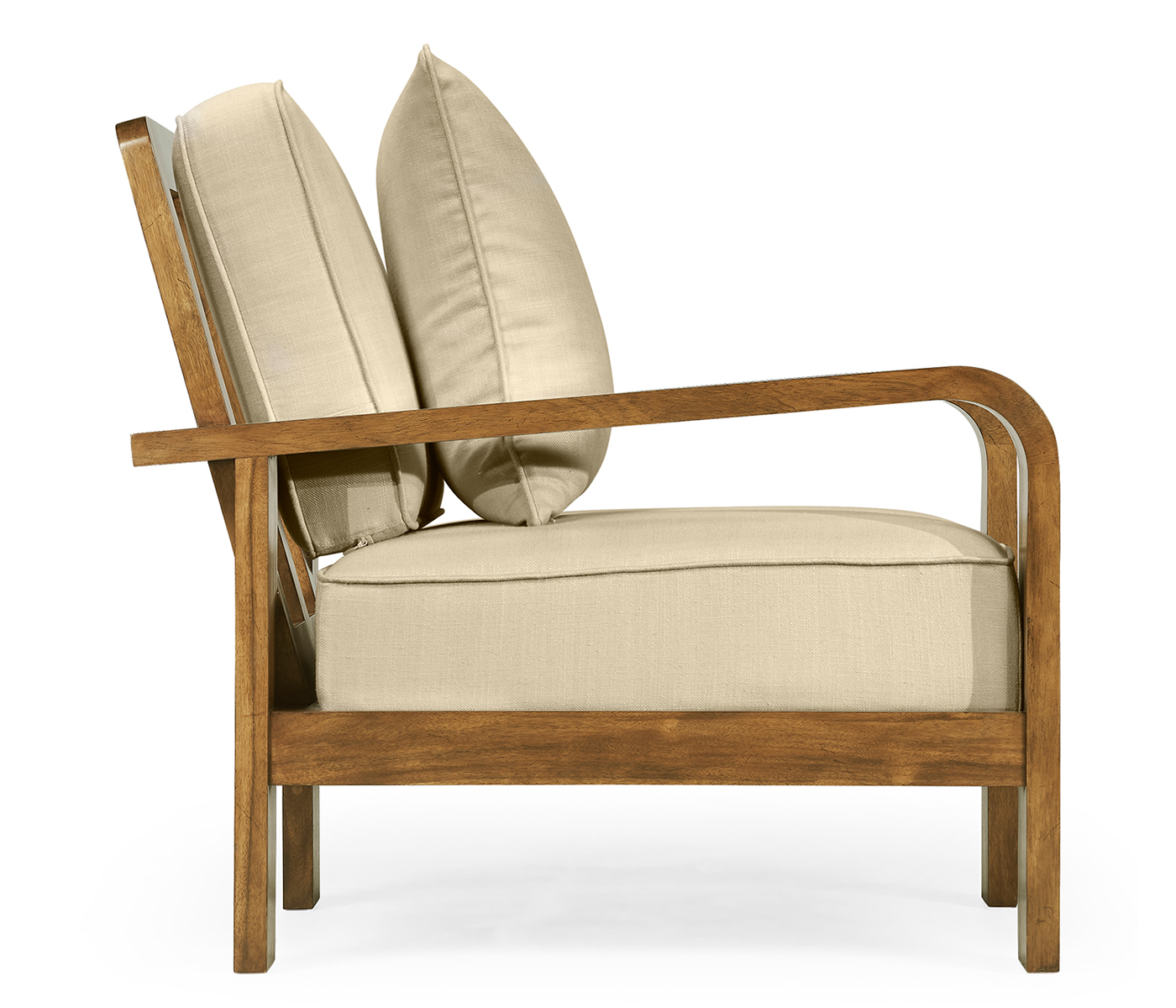 Moderne Medium Brown Elm Lounge Chair