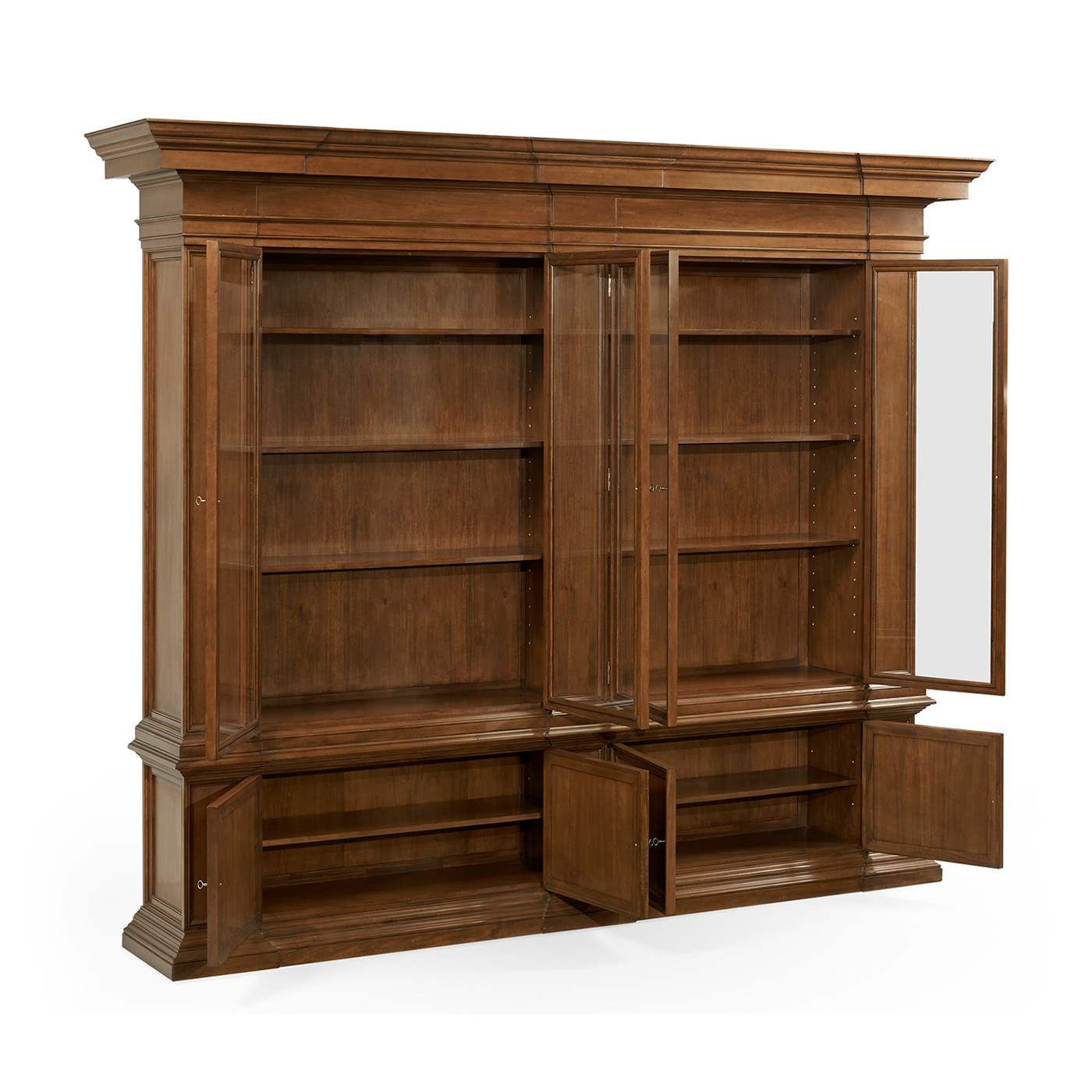 Venetian English Mahogany Bookcase
