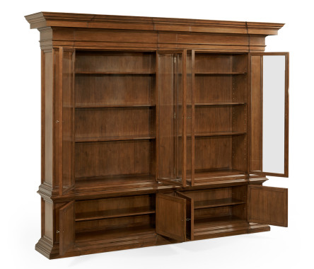 Venetian English Mahogany Bookcase